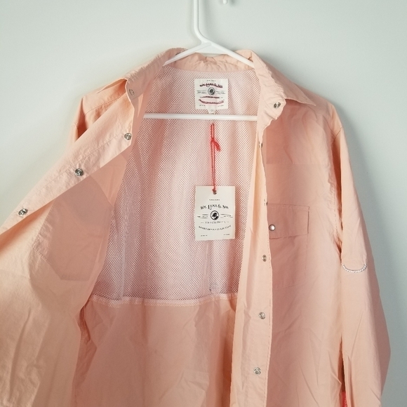 NWT Southern Proper Sportsman Collection Fishing Field Shirt Peach/Salmon Size S - Picture 7 of 16